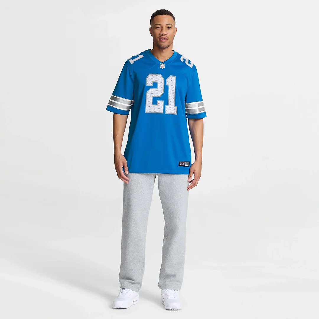Zennovawear Roger McCreary Detroit Lions Team Game Jersey - Blue