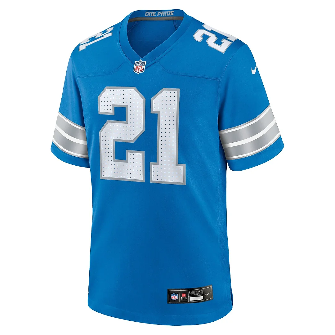 Zennovawear Roger McCreary Detroit Lions Team Game Jersey - Blue