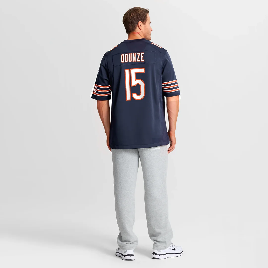 Zennovawear Rome Odunze Chicago Bears Player Game Jersey - Navy