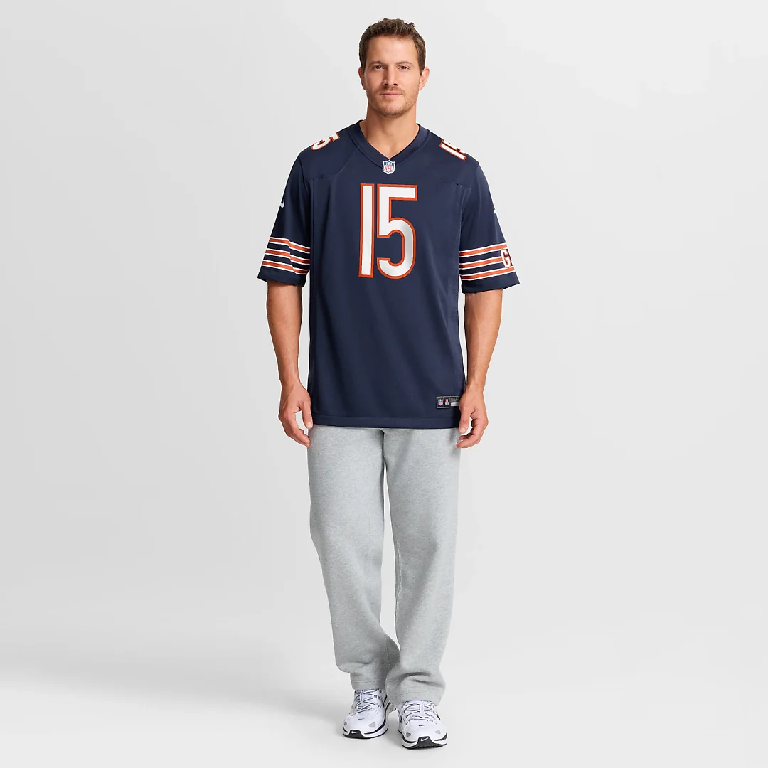 Zennovawear Rome Odunze Chicago Bears Player Game Jersey - Navy