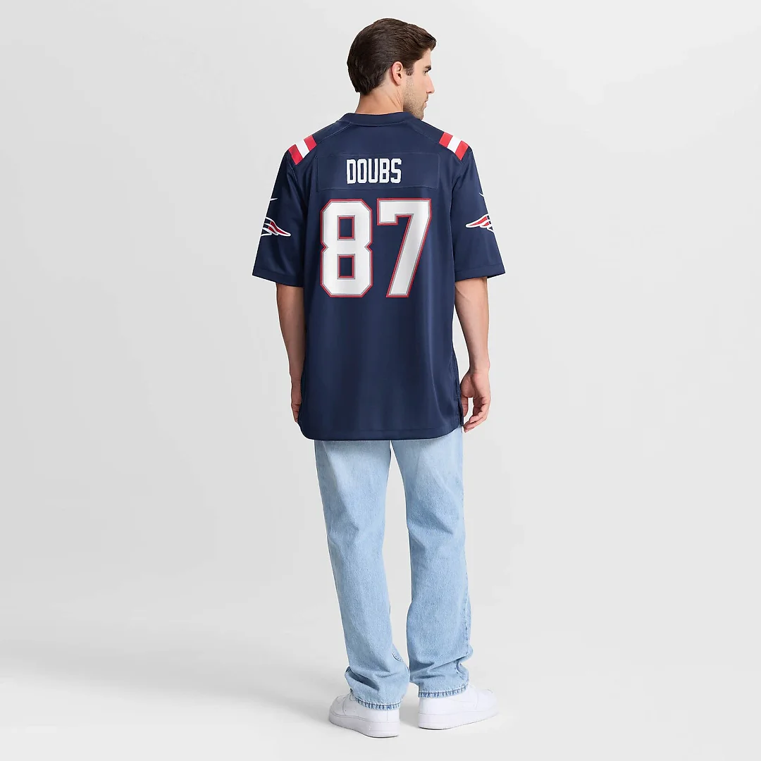 Zennovawear Romeo Doubs New England Patriots Game Jersey - Navy