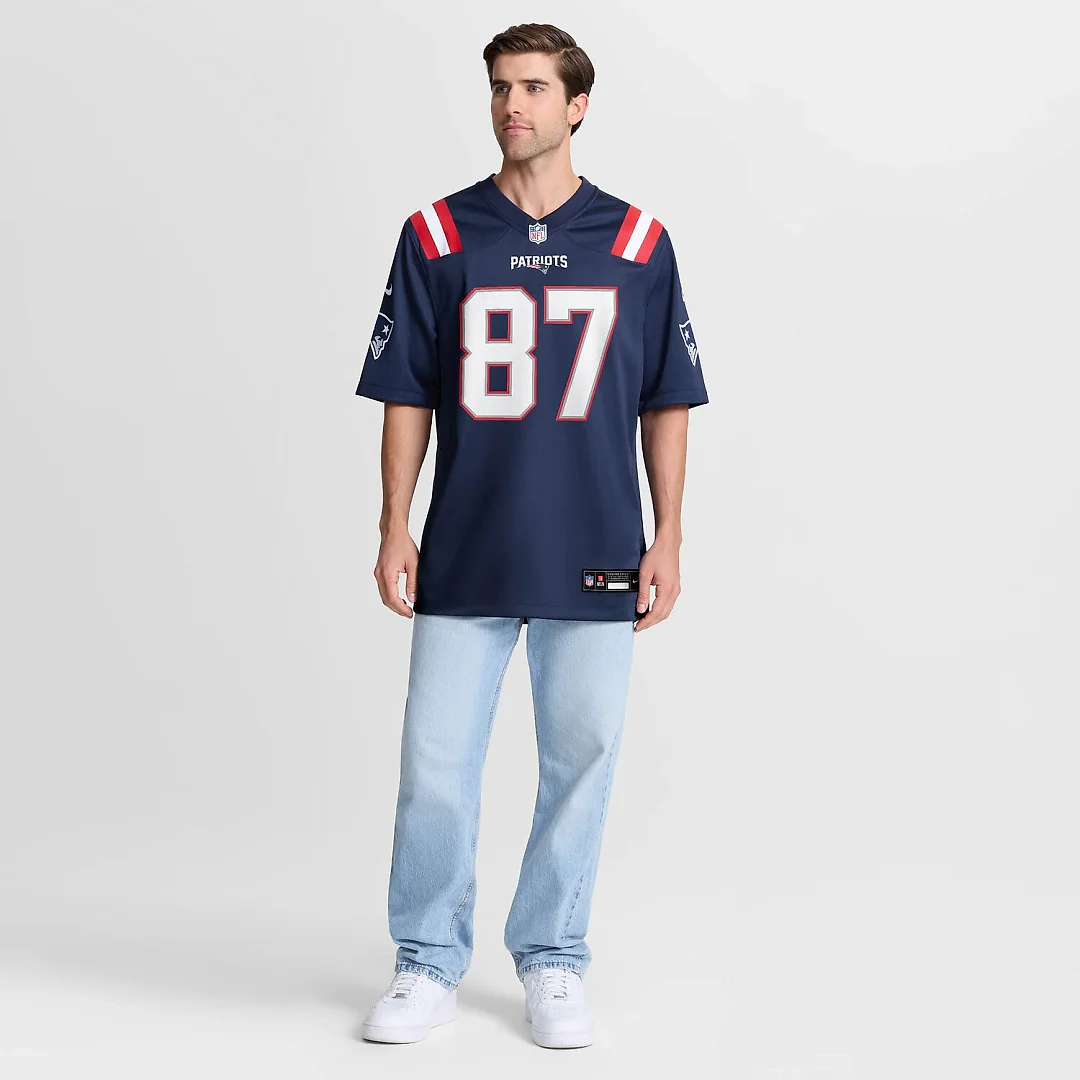 Zennovawear Romeo Doubs New England Patriots Game Jersey - Navy