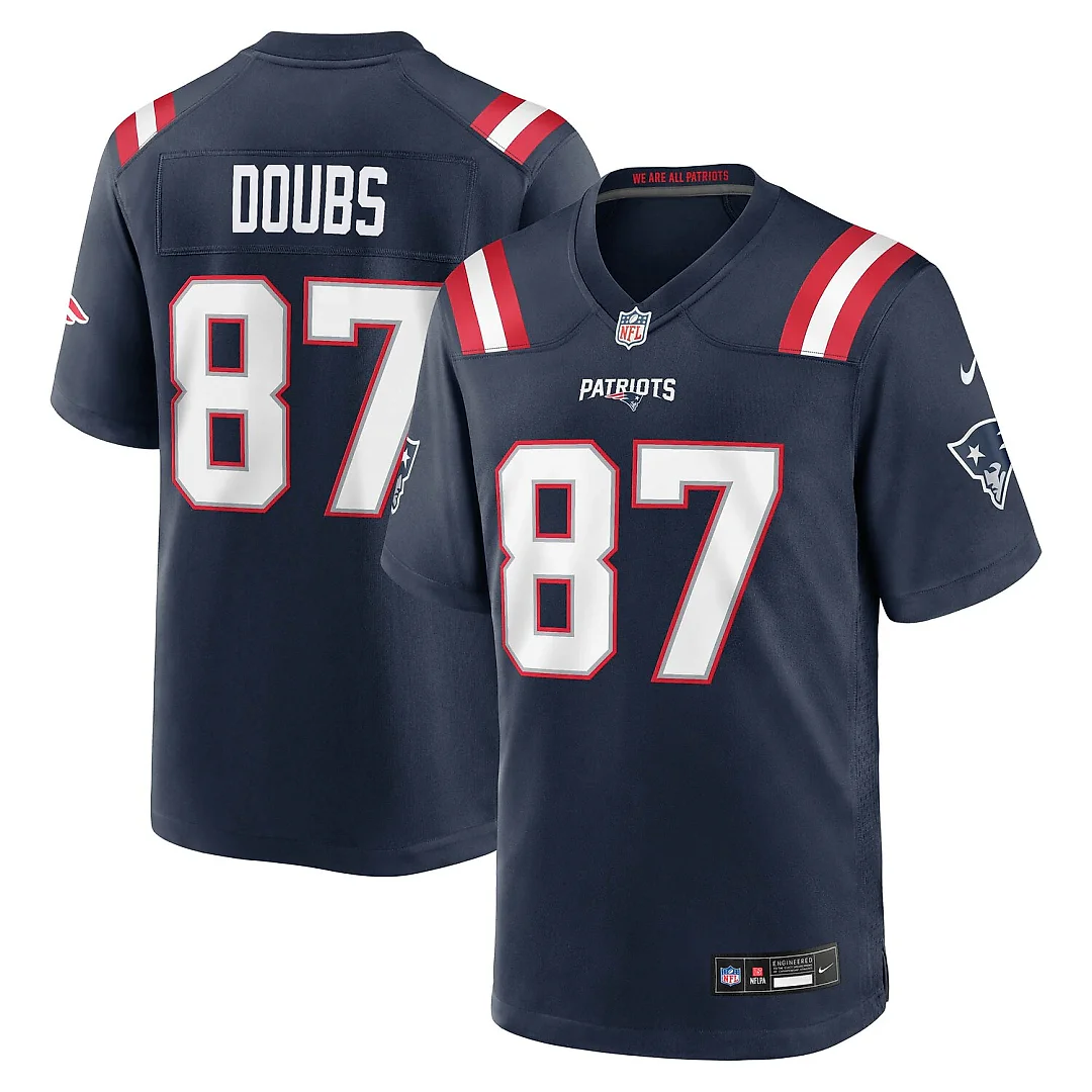 Zennovawear Romeo Doubs New England Patriots Game Jersey - Navy
