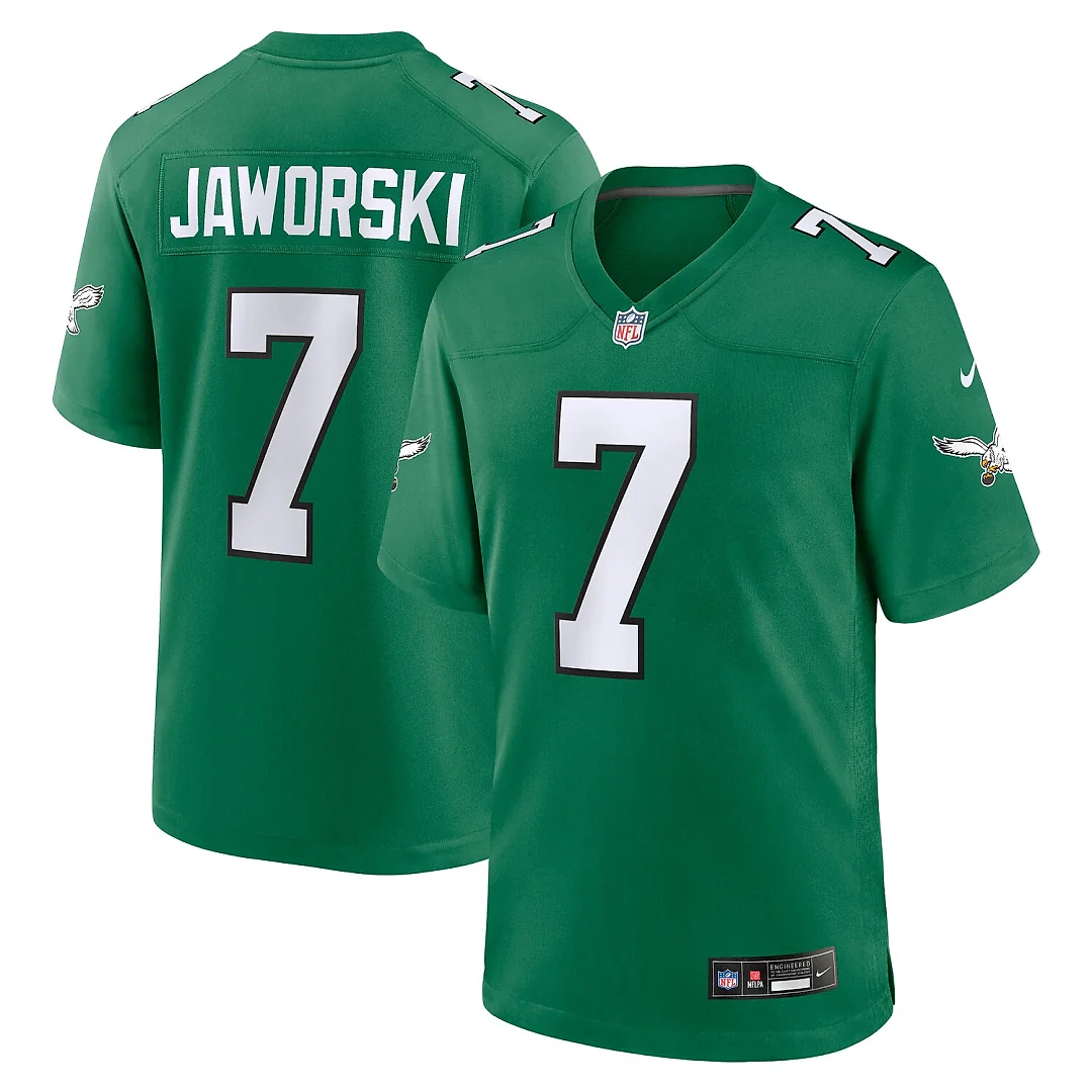 Zennovawear Ron Jaworski Philadelphia Eagles Retired Player Alternate Game Jersey - Kelly Green