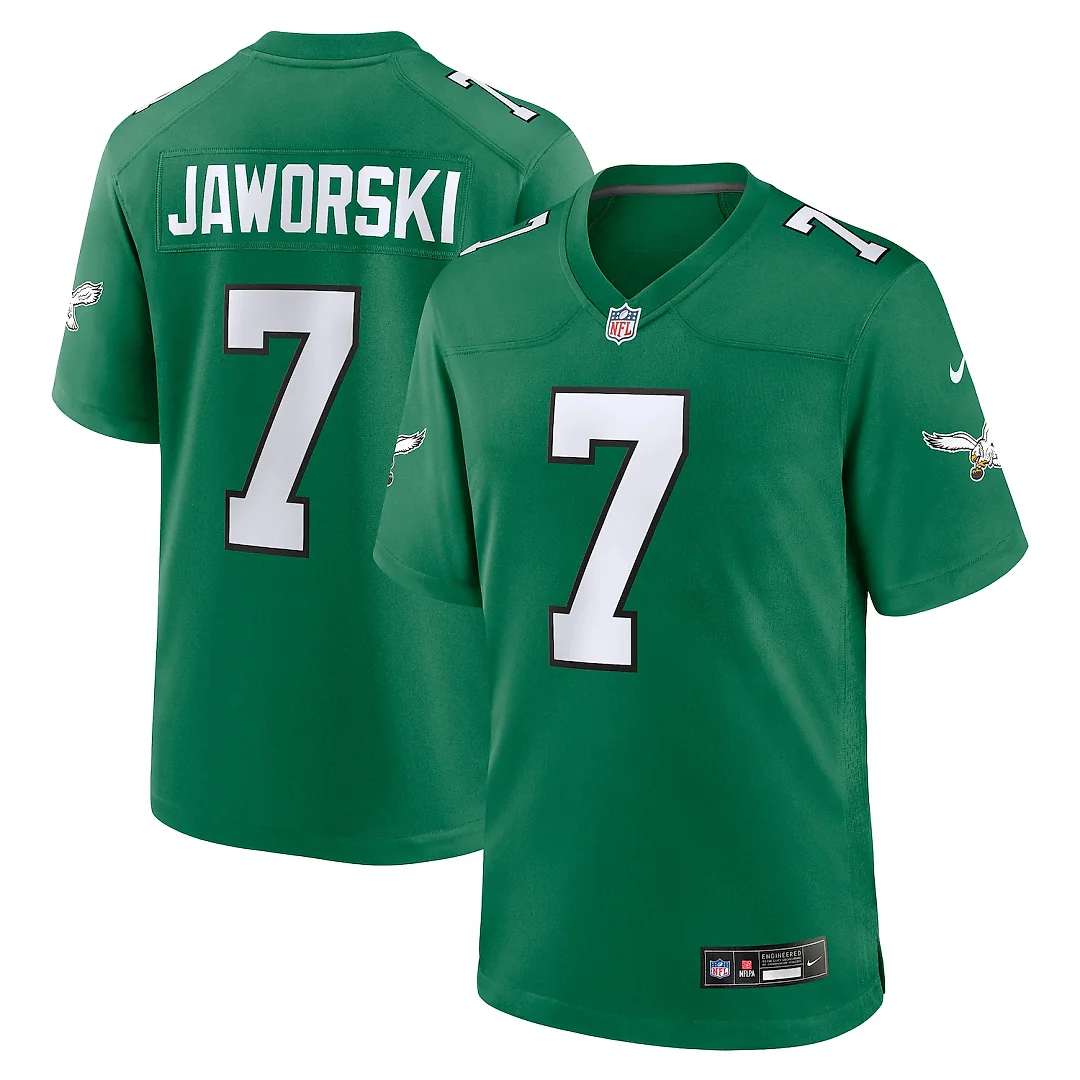 Zennovawear Ron Jaworski Philadelphia Eagles Retired Player Alternate Game Jersey - Kelly Green