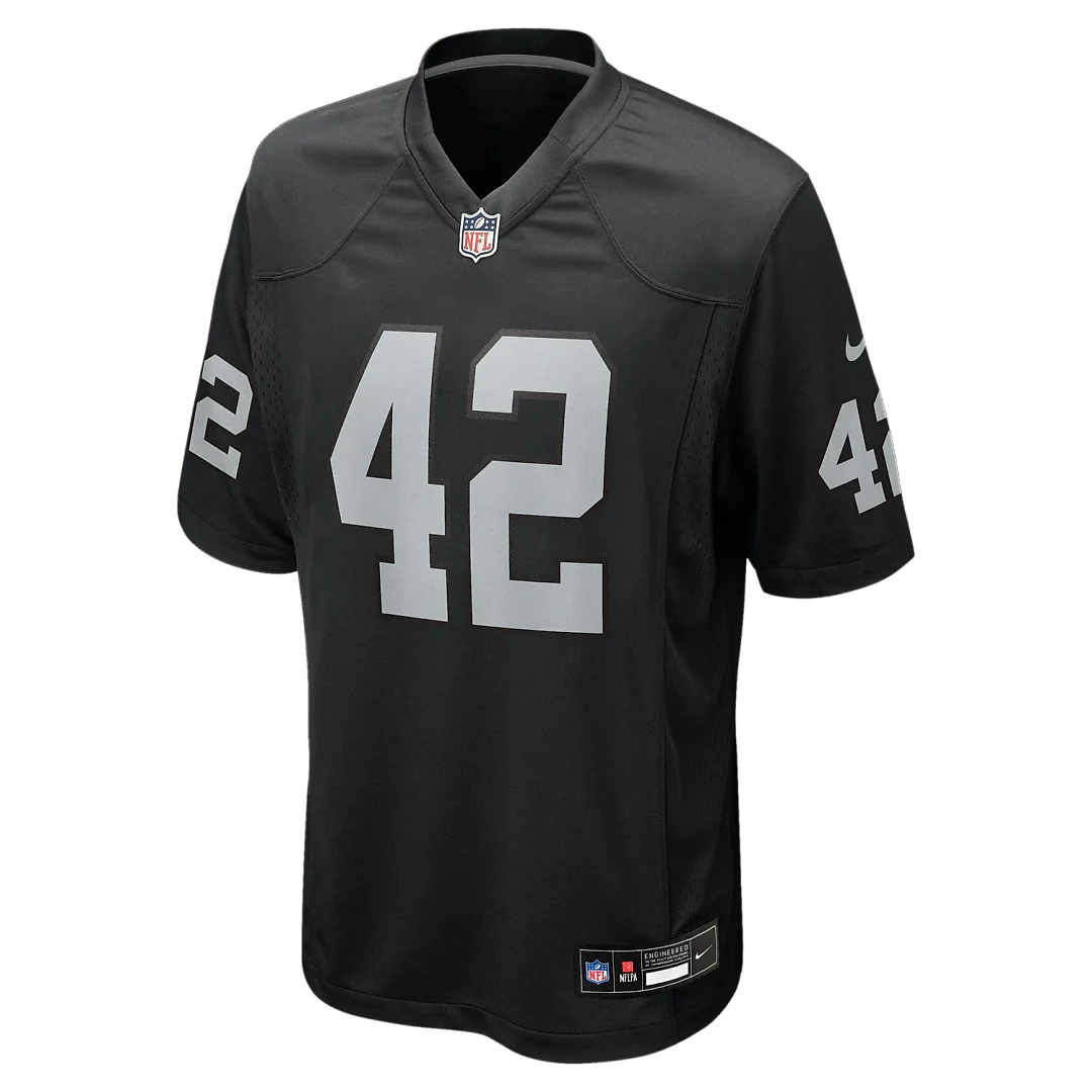 Zennovawear Ronnie Lott Las Vegas Raiders Game Retired Player Jersey - Black