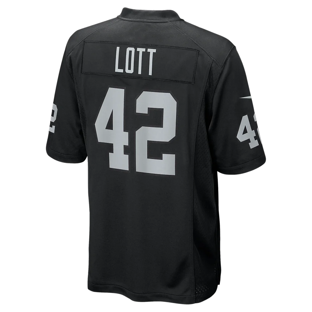 Zennovawear Ronnie Lott Las Vegas Raiders Game Retired Player Jersey - Black