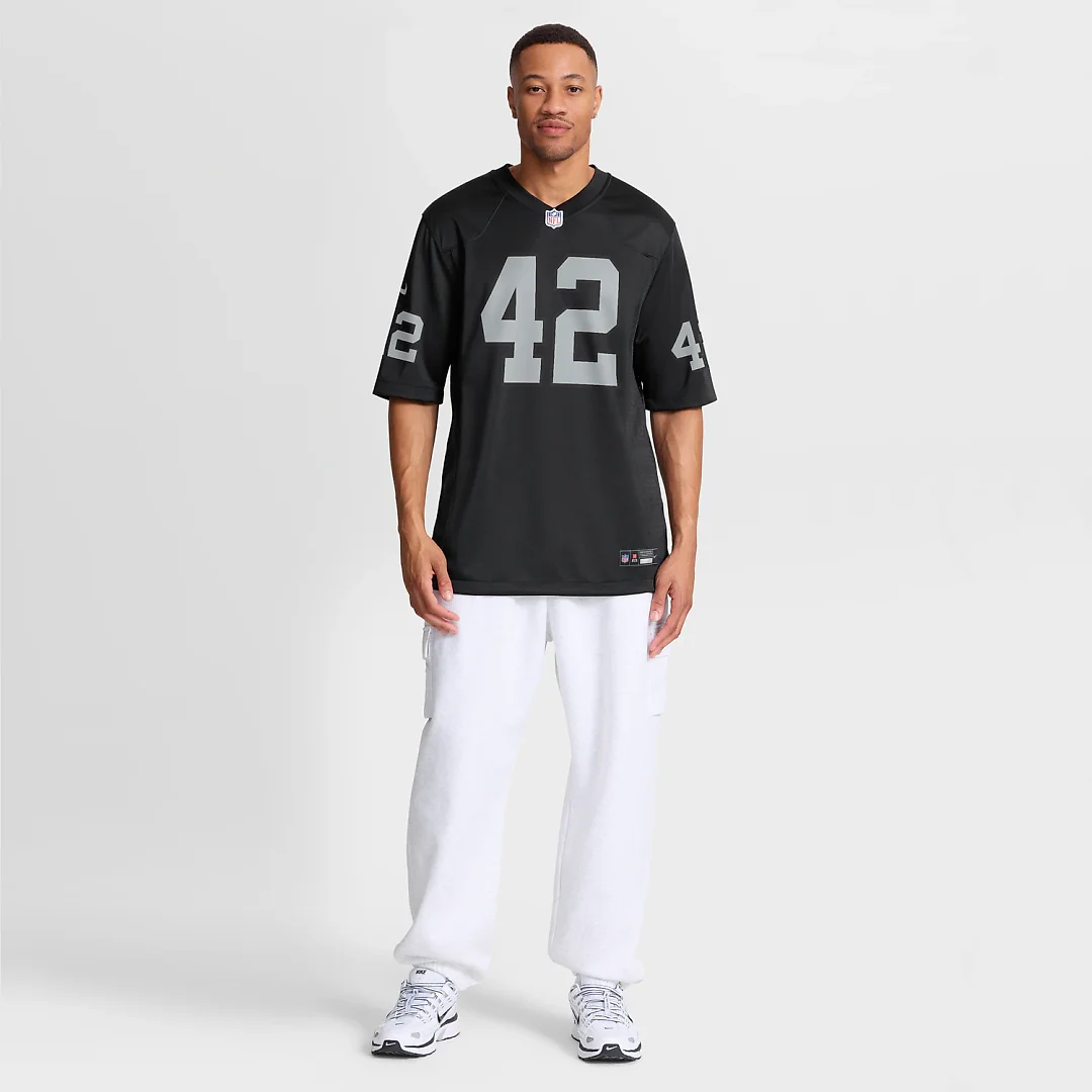 Zennovawear Ronnie Lott Las Vegas Raiders Game Retired Player Jersey - Black