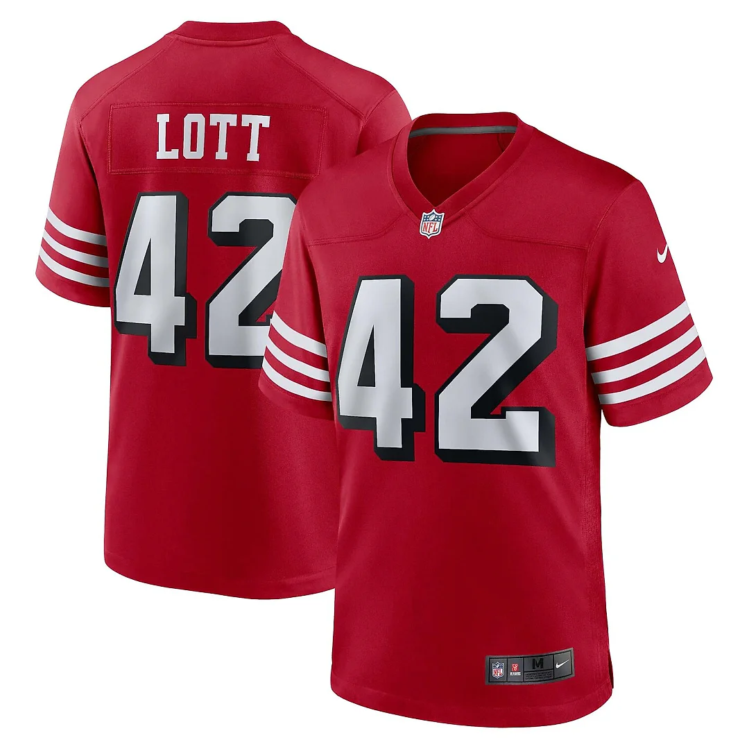 Zennovawear Ronnie Lott San Francisco 49ers Retired Player Alternate Game Jersey - Scarlet