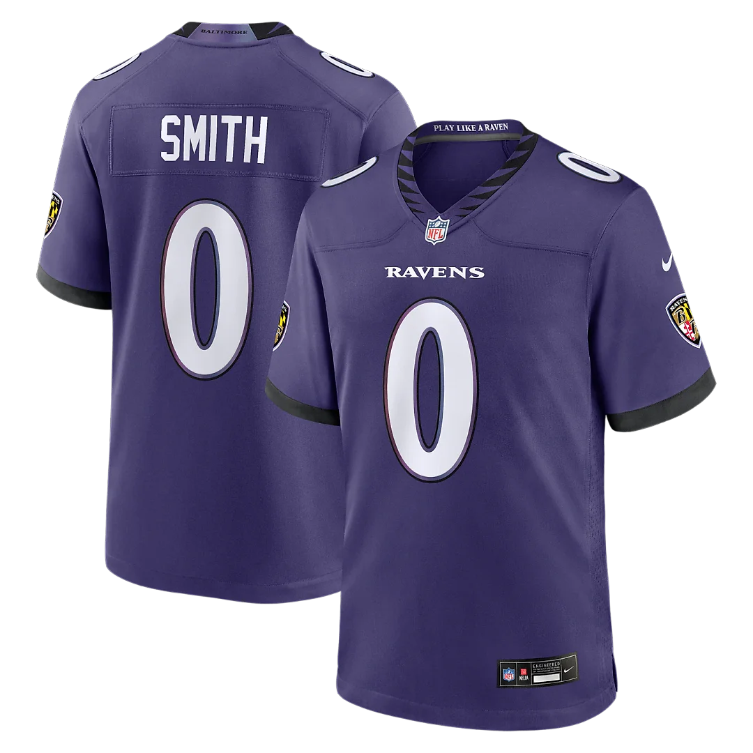 Zennovawear Roquan Smith Baltimore Ravens Team Game Jersey - Purple
