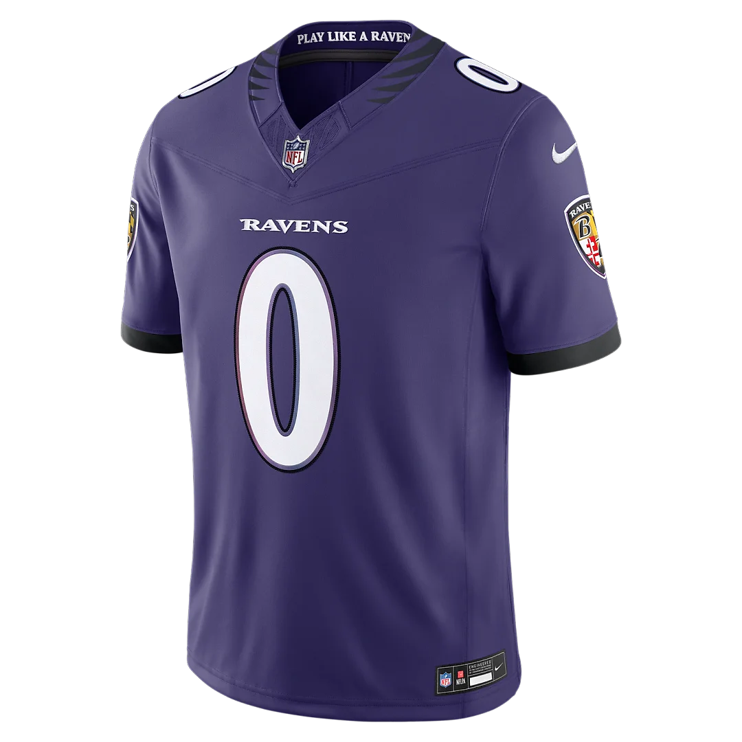 Zennovawear Roquan Smith Baltimore Ravens Team Vapor FUSE. Stitched Limited Jersey - Purple