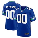 Zennovawear Seattle Seahawks Throwback Custom Jersey - Royal