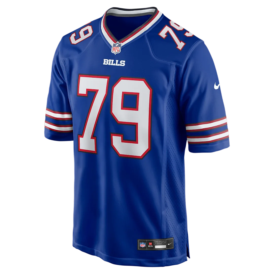 Zennovawear Ruben Brown Buffalo Bills Game Retired Player Jersey - Royal