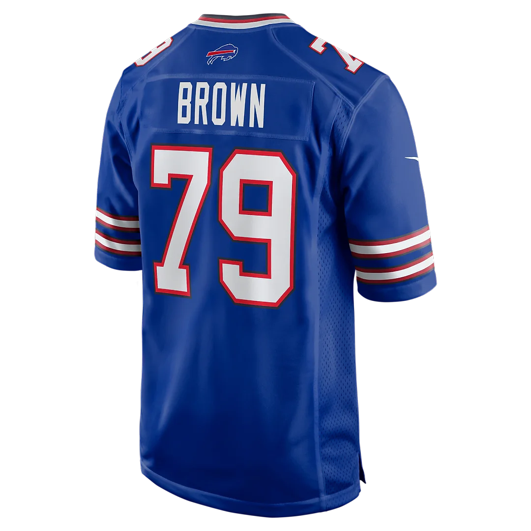 Zennovawear Ruben Brown Buffalo Bills Game Retired Player Jersey - Royal