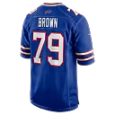 Zennovawear Ruben Brown Buffalo Bills Game Retired Player Jersey - Royal