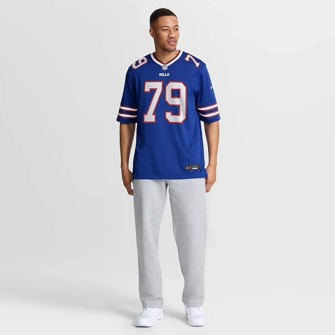 Zennovawear Ruben Brown Buffalo Bills Game Retired Player Jersey - Royal