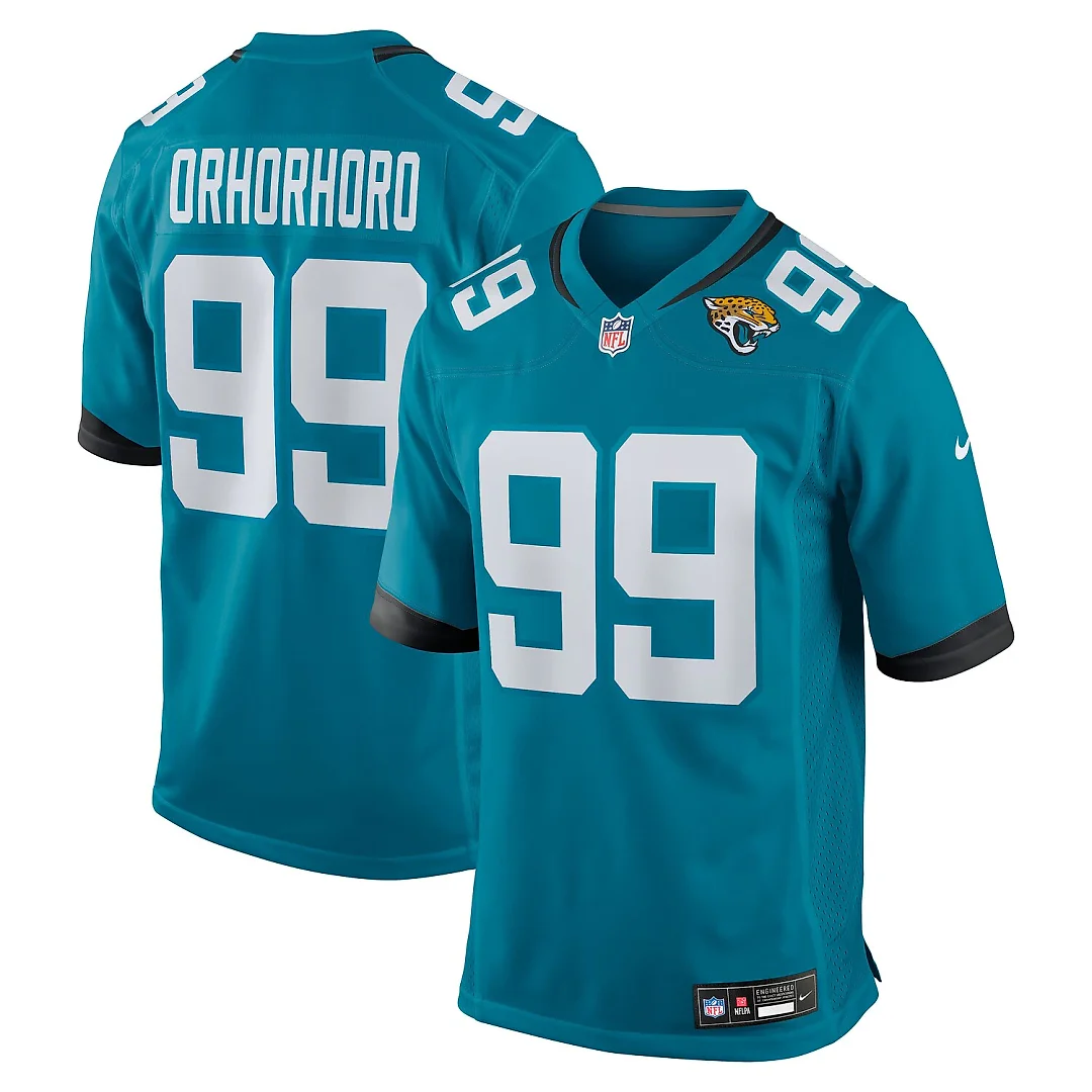Zennovawear Ruke Orhorhoro Jacksonville Jaguars Team Game Jersey - Teal