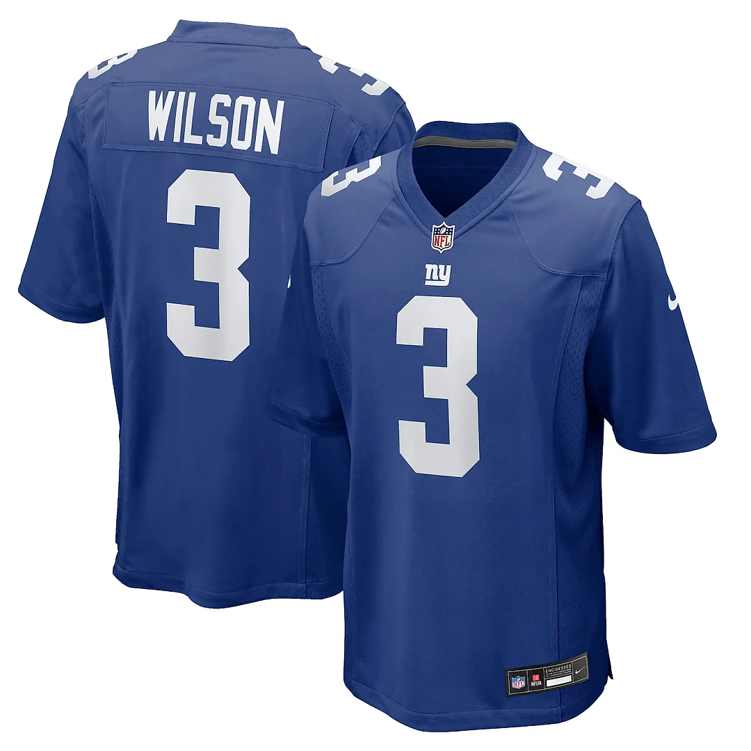 Zennovawear Russell Wilson New York Giants Game Jersey - Royal
