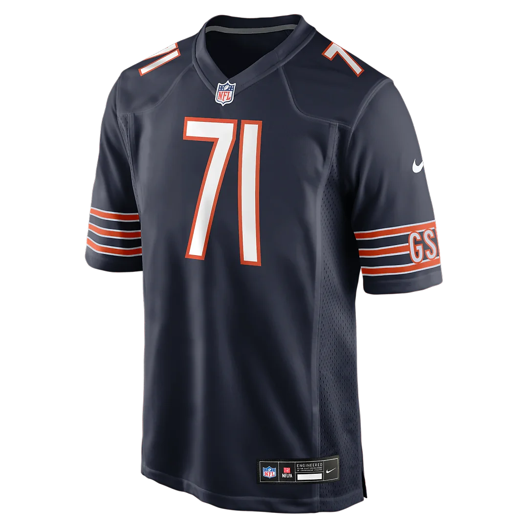 Zennovawear Ryan Bates Chicago Bears Game Jersey - Navy