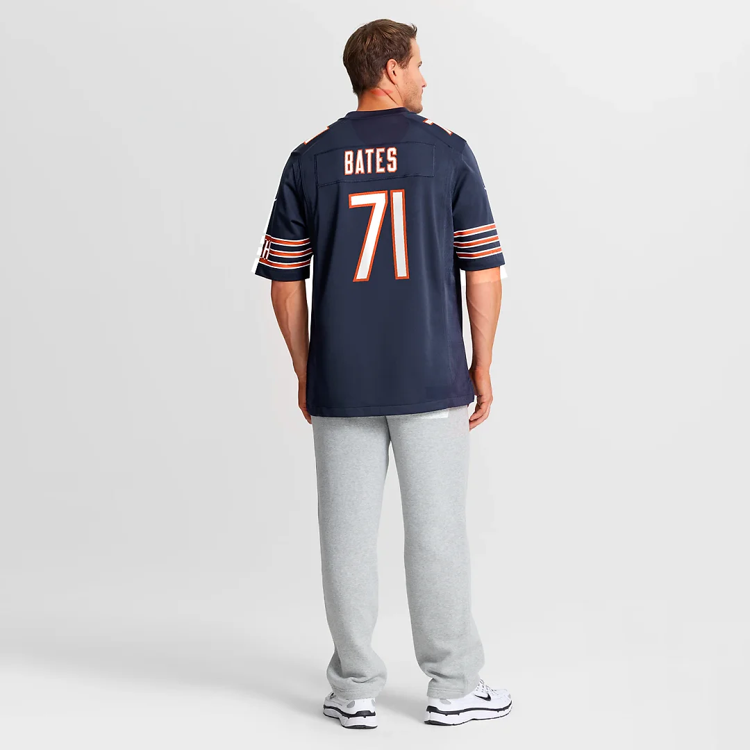 Zennovawear Ryan Bates Chicago Bears Game Jersey - Navy