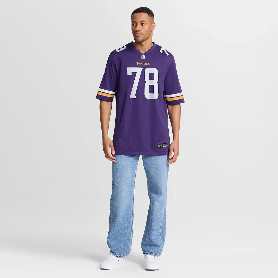 Zennovawear Ryan Kelly Minnesota Vikings Team Game Jersey - Purple