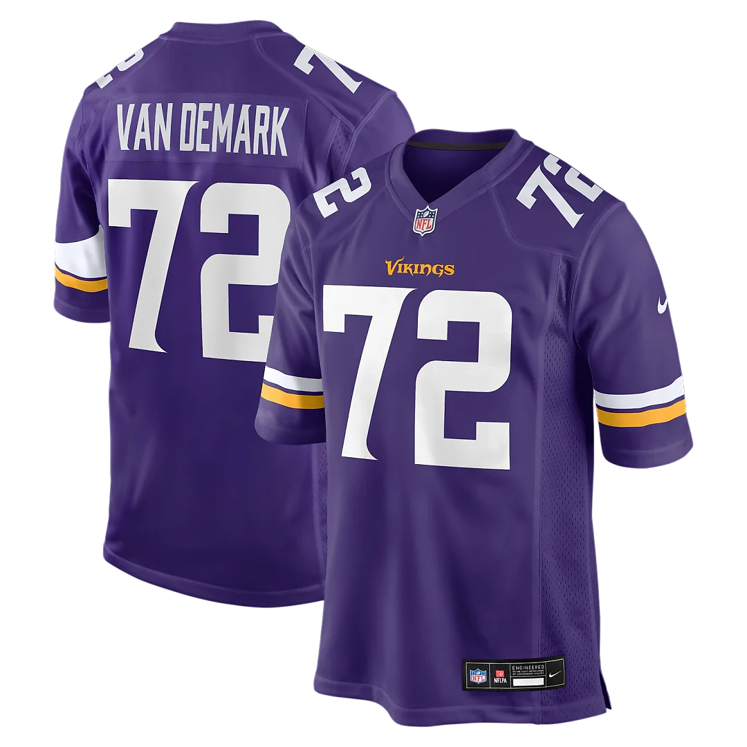 Zennovawear Ryan Van Demark Minnesota Vikings Team Game Jersey - Purple