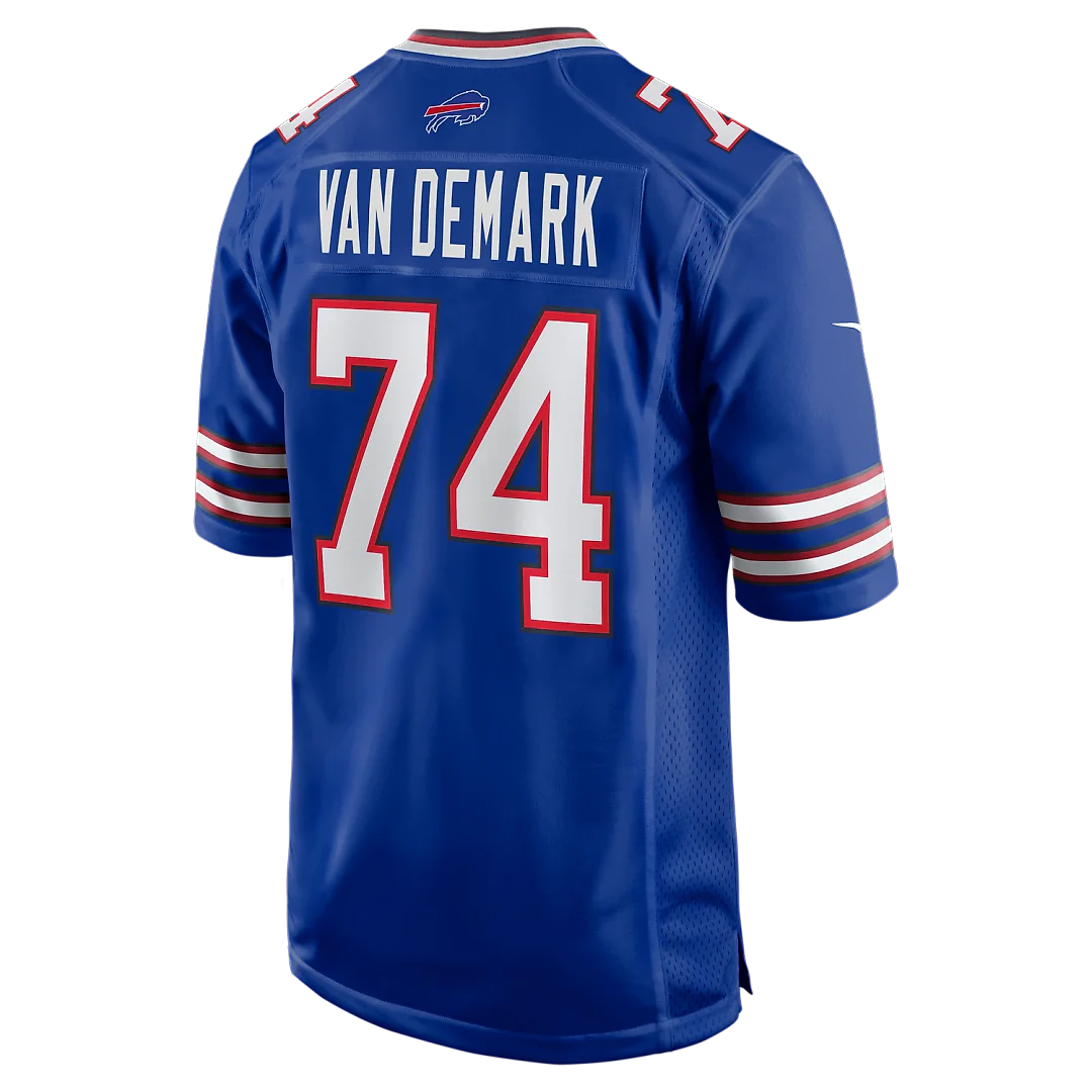 Zennovawear Ryan Van Demark Buffalo Bills Game Player Jersey - Royal