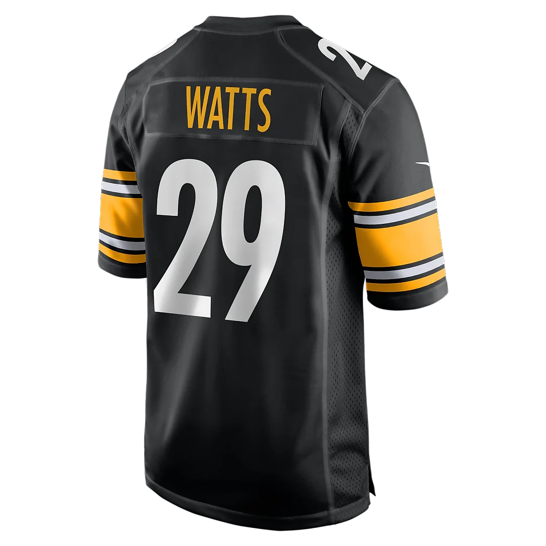 Zennovawear Ryan Watts Pittsburgh Steelers Game Jersey - Black