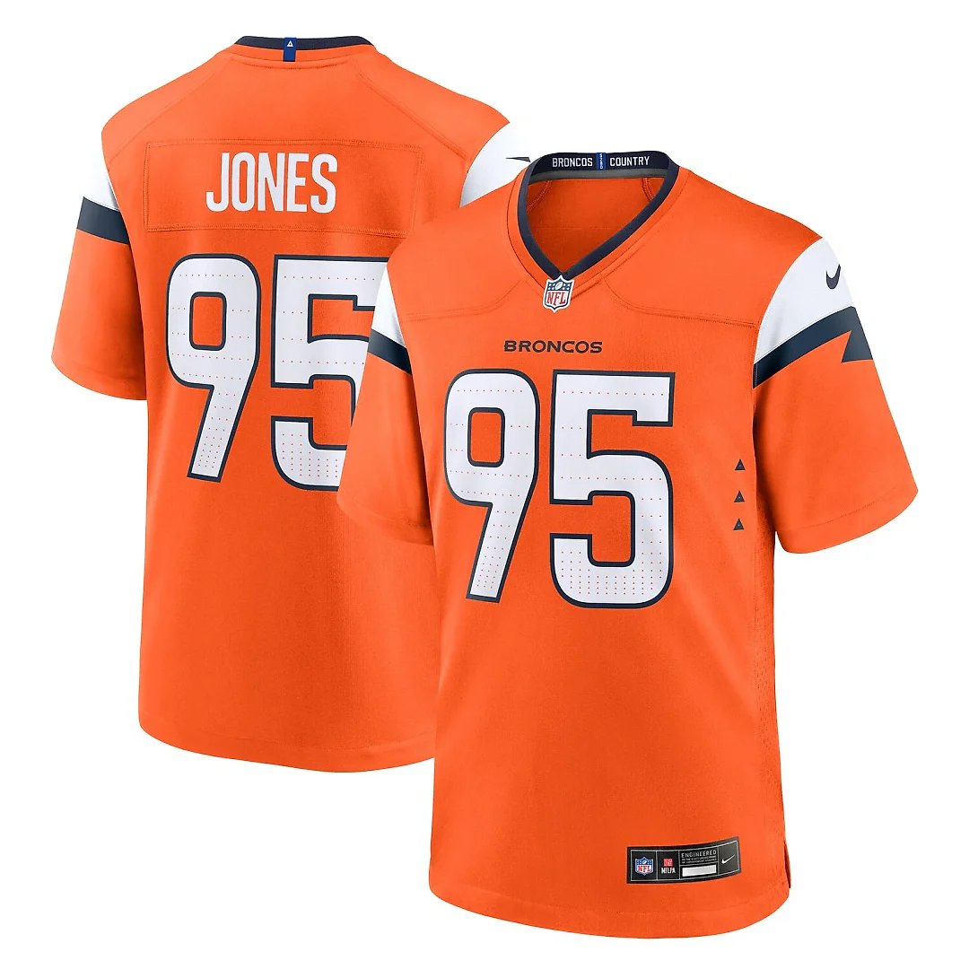 Zennovawear Sai'vion Jones Denver Broncos Team Game Jersey - Orange