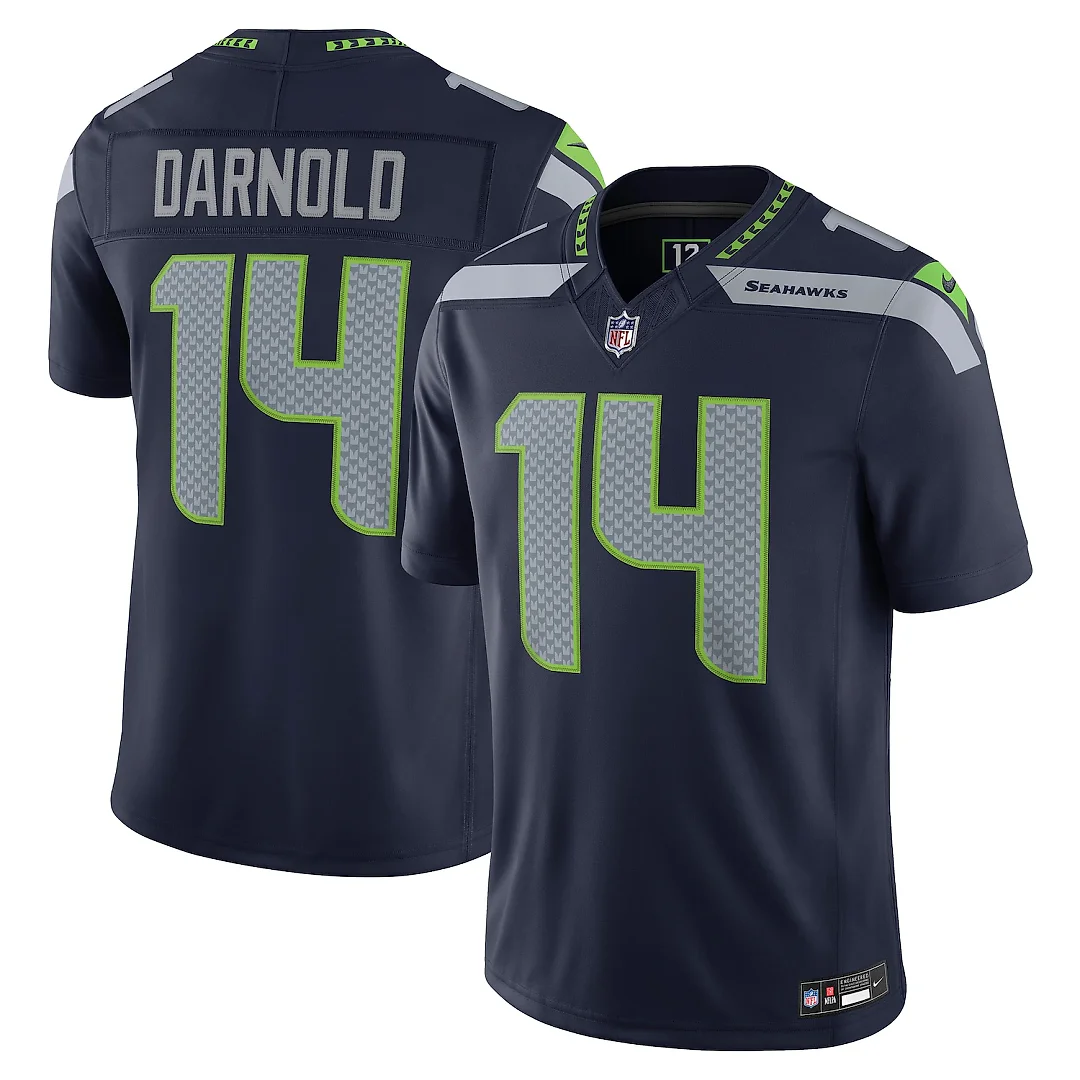 Zennovawear Sam Darnold Seattle Seahawks Team Vapor FUSE. Stitched Limited Jersey - College Navy