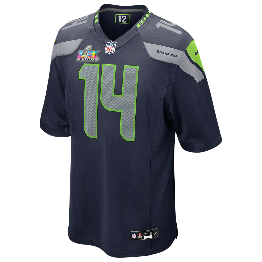 Zennovawear Sam Darnold Seattle Seahawks Super Bowl LX Patch Game Jersey - College Navy