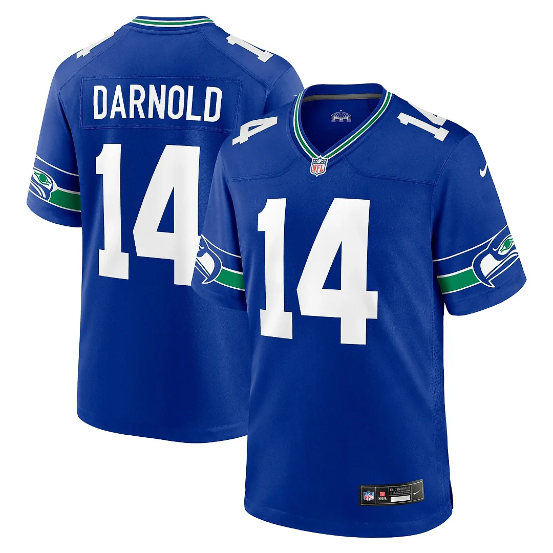 Zennovawear Sam Darnold Seattle Seahawks Alternate Game Player Jersey - Royal