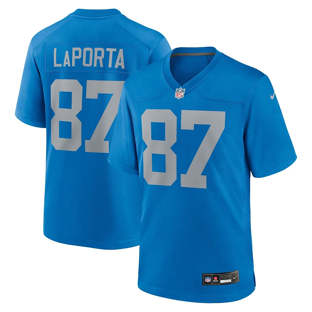 Zennovawear Sam LaPorta Detroit Lions Alternate Game Jersey - Blue
