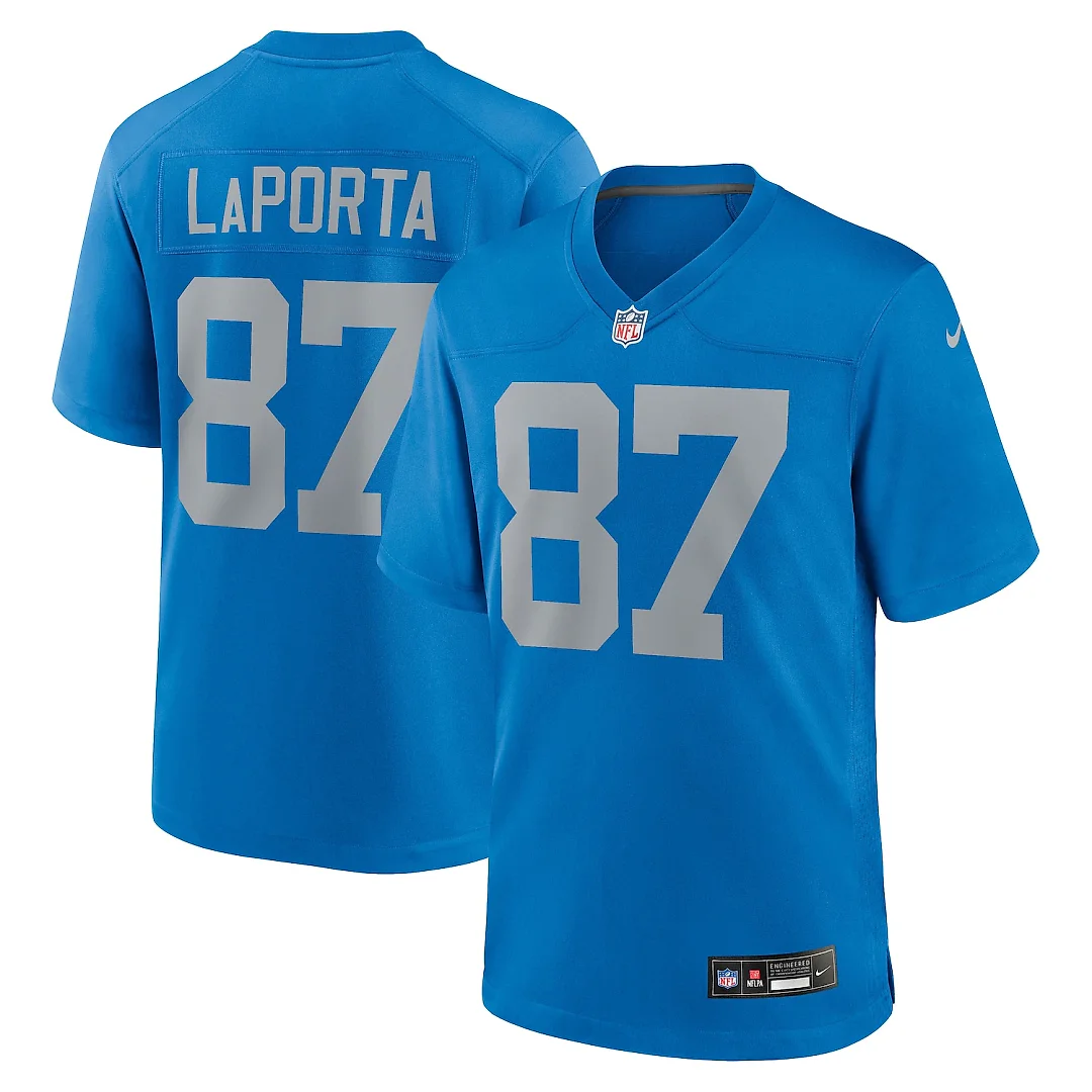 Zennovawear Sam LaPorta Detroit Lions Alternate Game Jersey - Blue