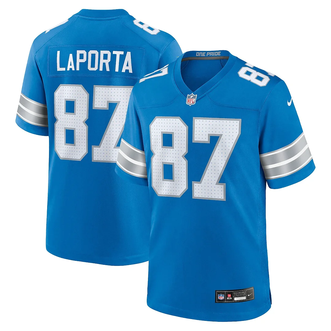Zennovawear Sam LaPorta Detroit Lions Game Jersey - Blue