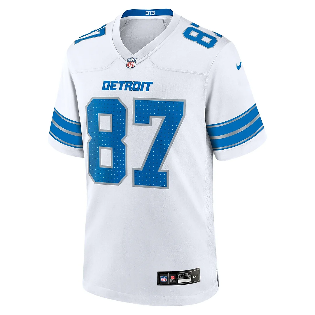 Zennovawear Sam LaPorta Detroit Lions White Game Jersey - White
