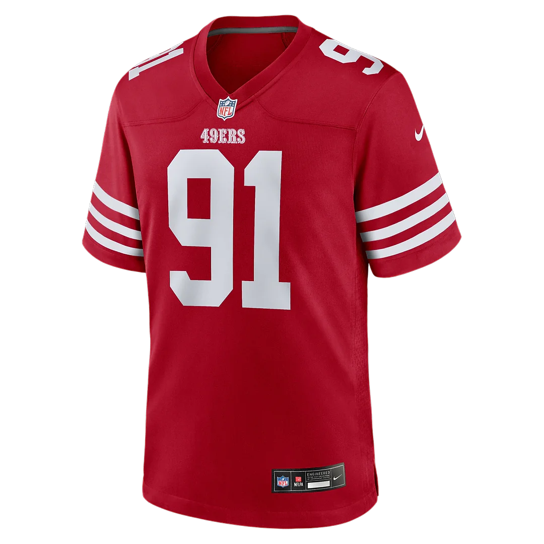 Zennovawear Sam Okuayinonu San Francisco 49ers Team Game Jersey - Scarlet