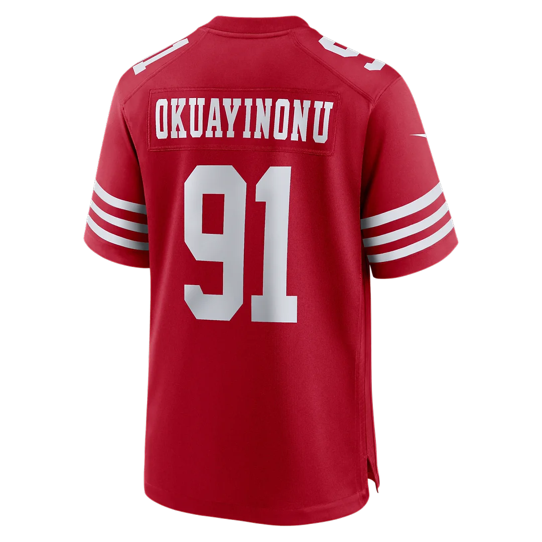 Zennovawear Sam Okuayinonu San Francisco 49ers Team Game Jersey - Scarlet