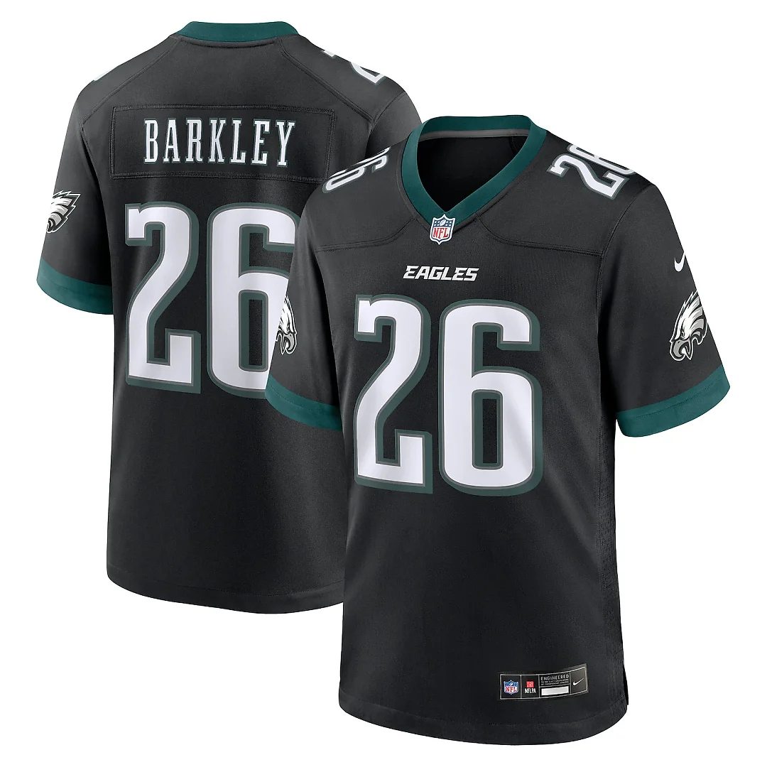 Zennovawear Saquon Barkley Philadelphia Eagles Alternate Game Jersey - Black