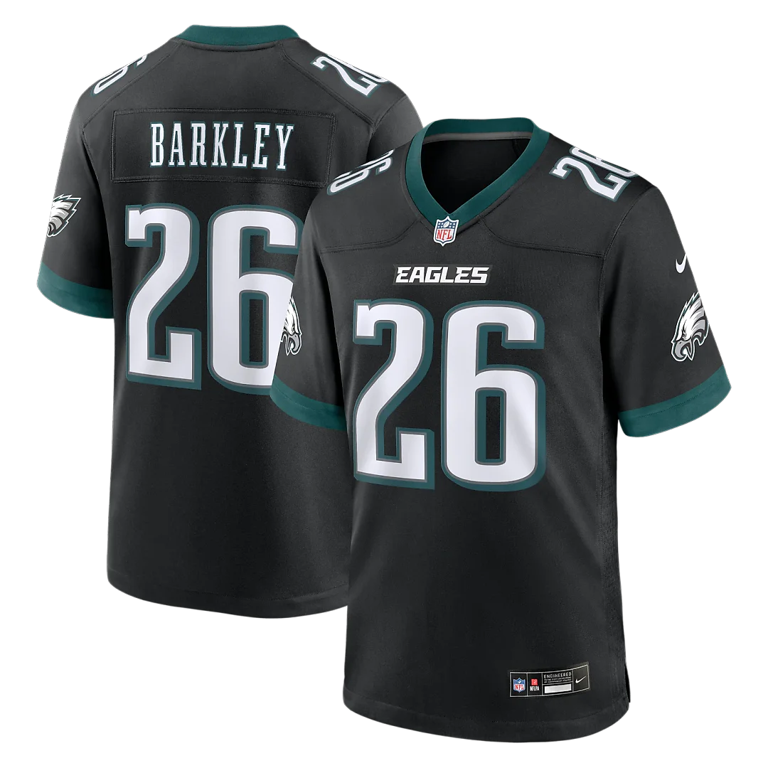 Zennovawear Saquon Barkley Philadelphia Eagles Alternate Game Jersey - Black