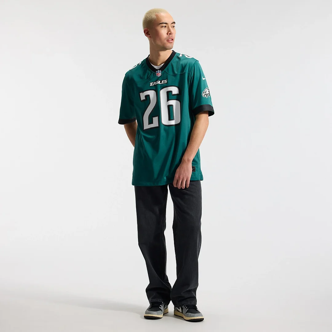 Zennovawear Saquon Barkley Philadelphia Eagles Team Game Jersey - Midnight Green