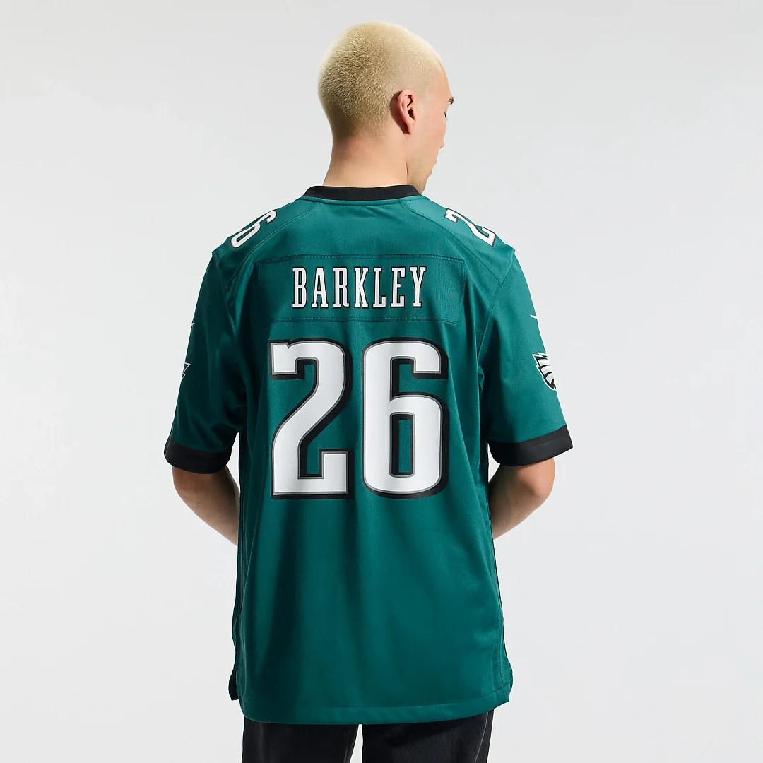 Zennovawear Saquon Barkley Philadelphia Eagles Team Game Jersey - Midnight Green