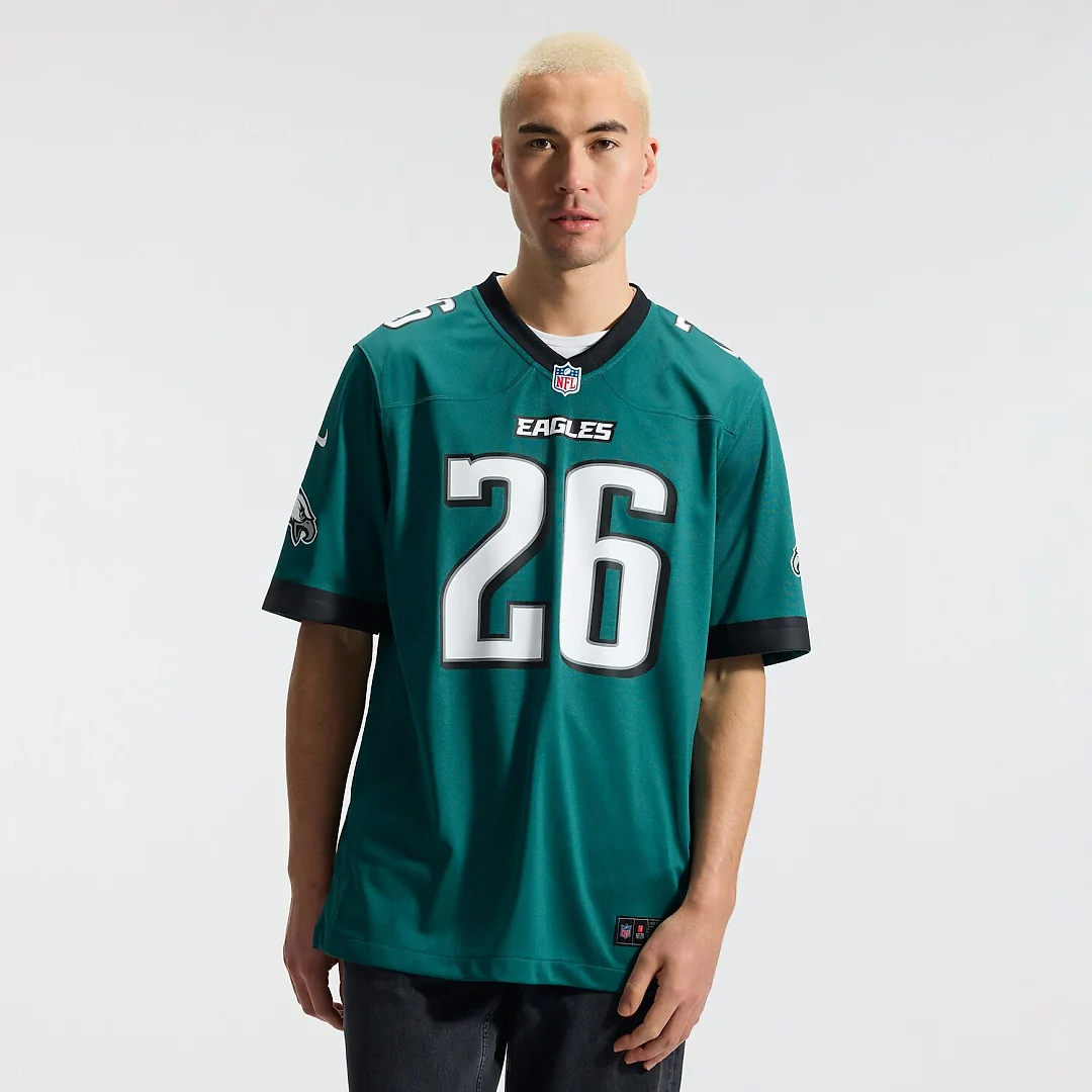 Zennovawear Saquon Barkley Philadelphia Eagles Team Game Jersey - Midnight Green