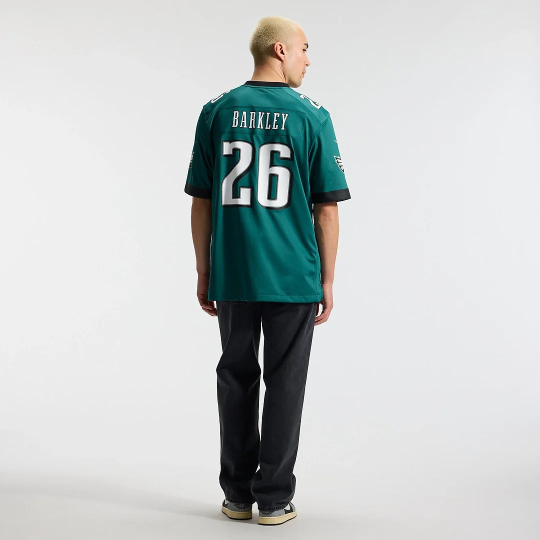 Zennovawear Saquon Barkley Philadelphia Eagles Team Game Jersey - Midnight Green