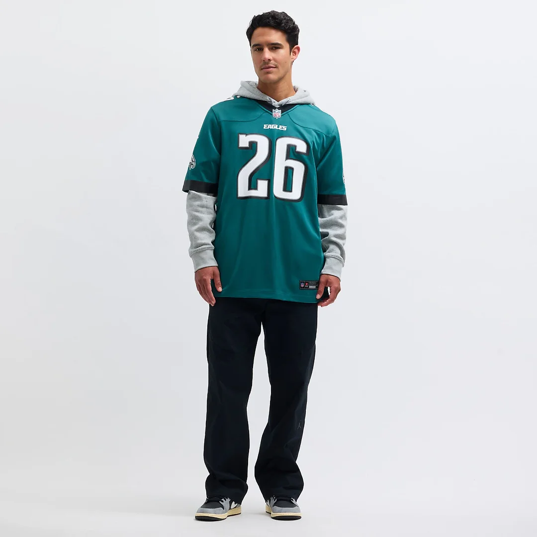 Zennovawear Saquon Barkley Philadelphia Eagles Game Player Jersey - Midnight Green