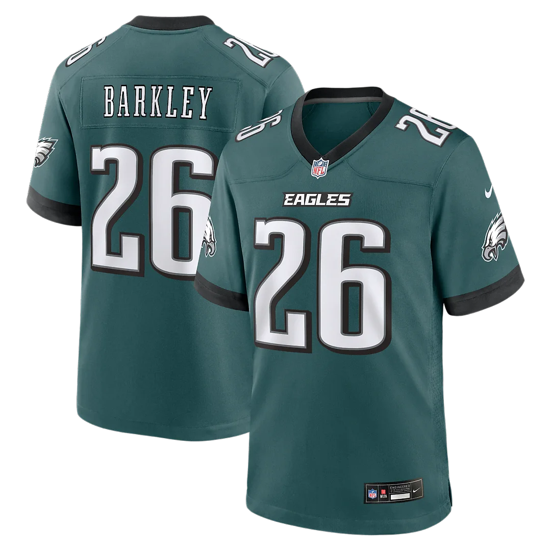 Zennovawear Saquon Barkley Philadelphia Eagles Team Game Jersey - Midnight Green