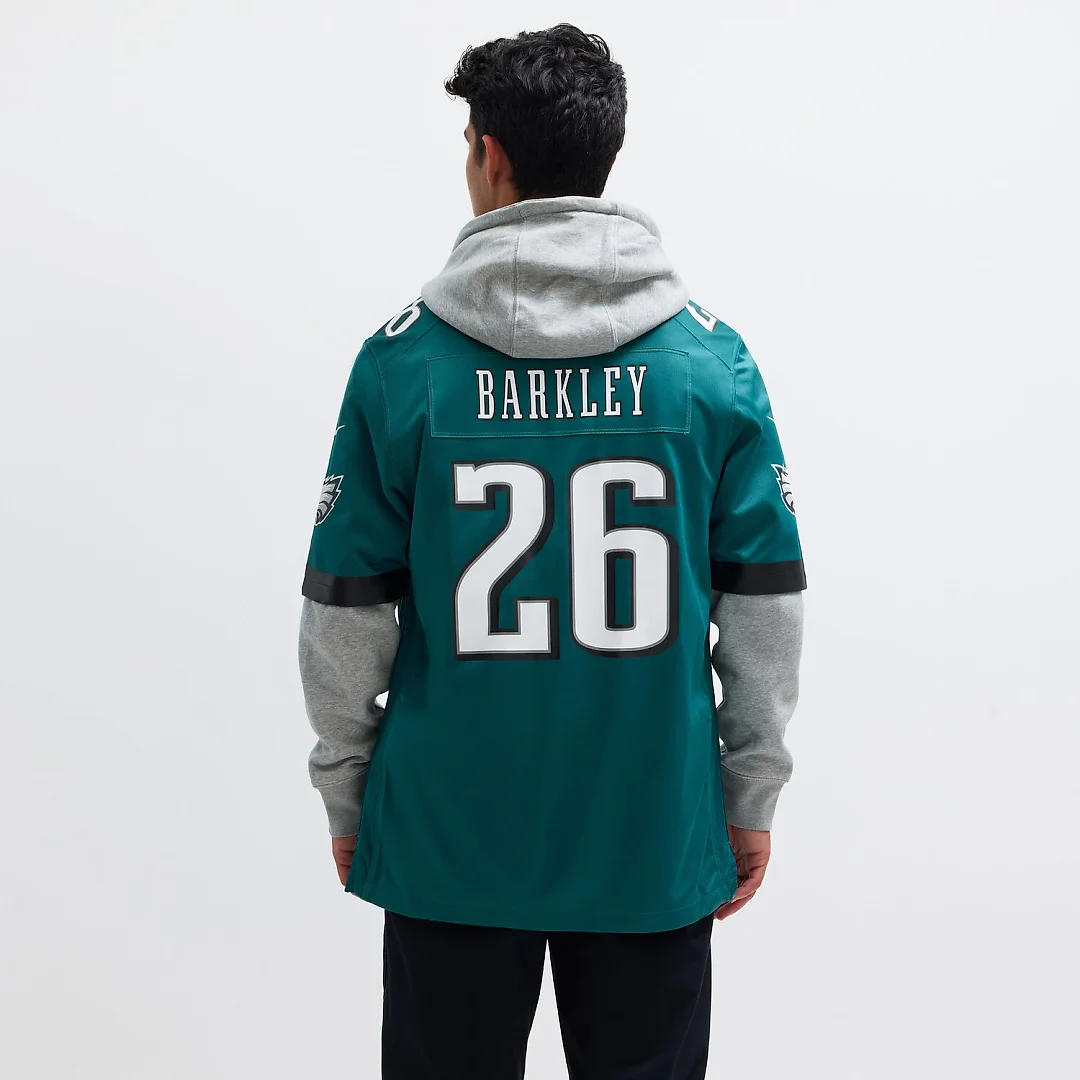 Zennovawear Saquon Barkley Philadelphia Eagles Game Player Jersey - Midnight Green