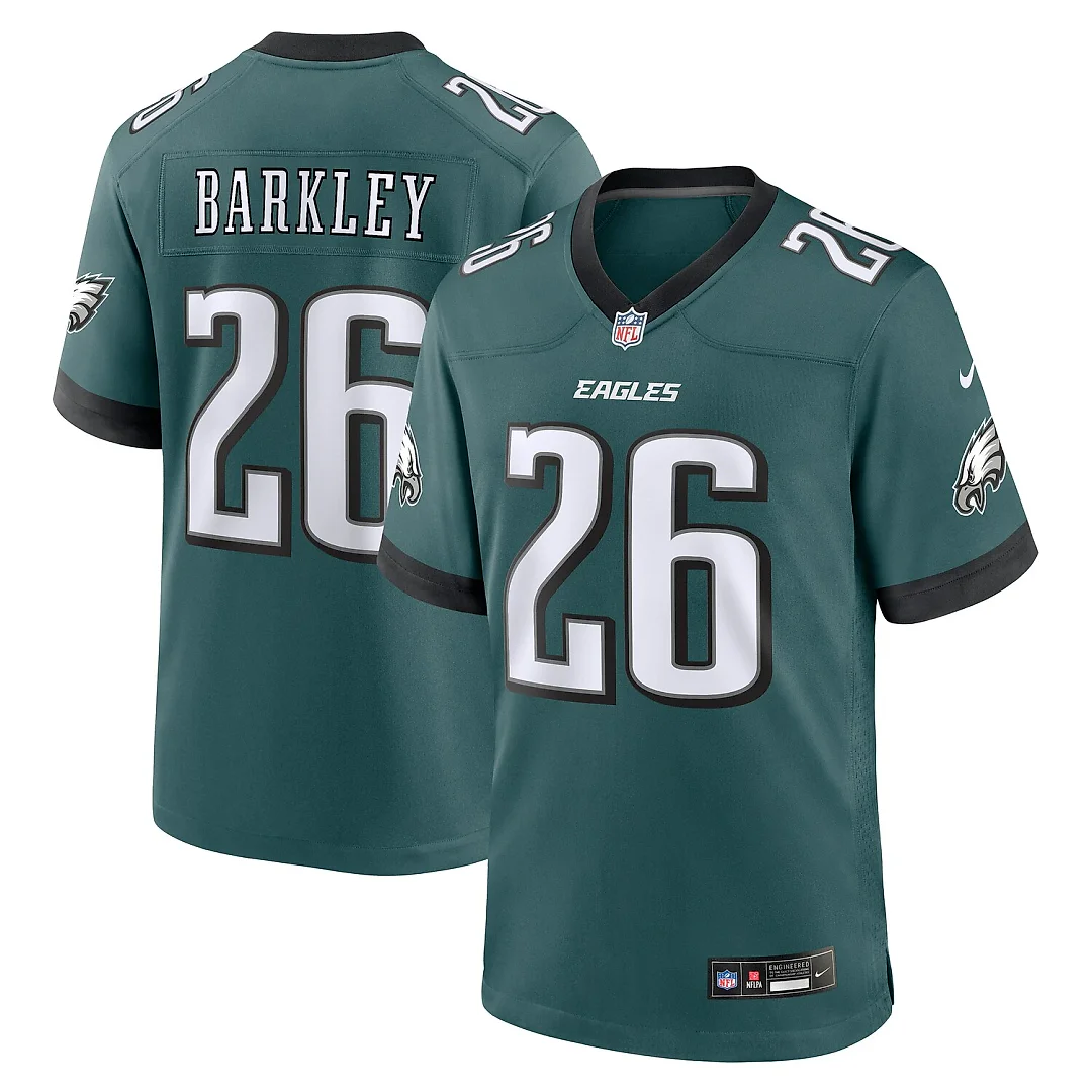 Zennovawear Saquon Barkley Philadelphia Eagles Game Player Jersey - Midnight Green