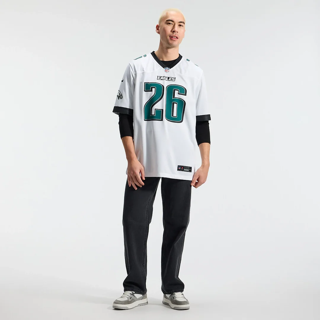 Zennovawear Saquon Barkley Philadelphia Eagles Game Jersey - White