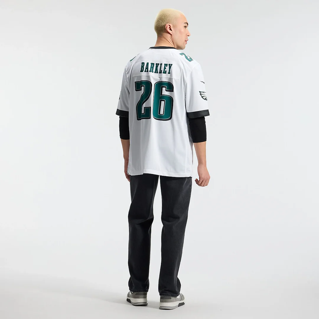 Zennovawear Saquon Barkley Philadelphia Eagles Game Jersey - White
